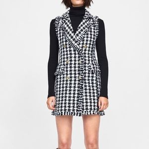 Zara plaid dress/vest